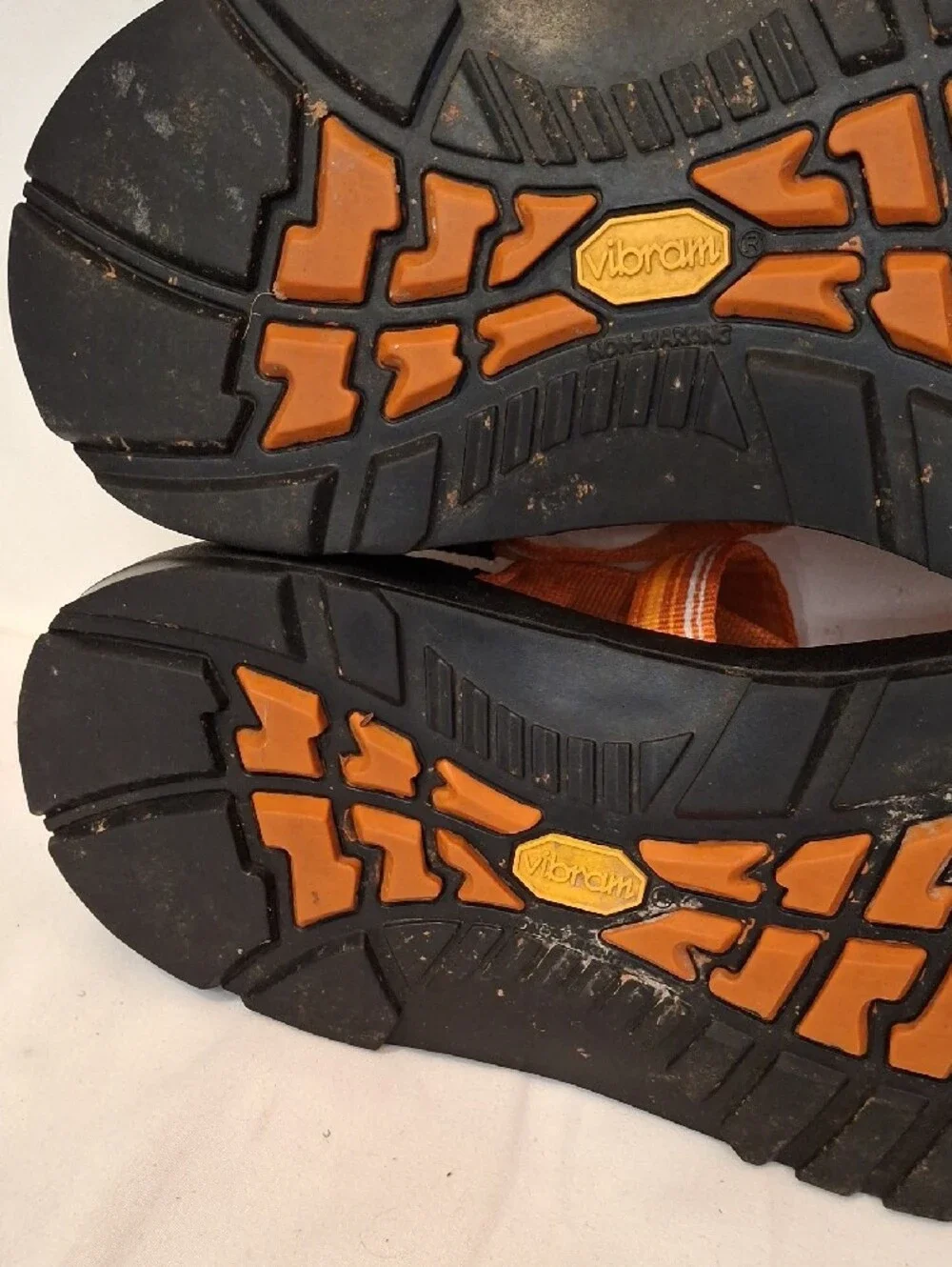 Chaco Men's Black w/ Orange Striped Adjustable Straps Z/Cloud Sandals